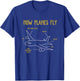 Funny Aeronautical Engineering How Planes Fly T-Shirt - T-Shirt | Royal