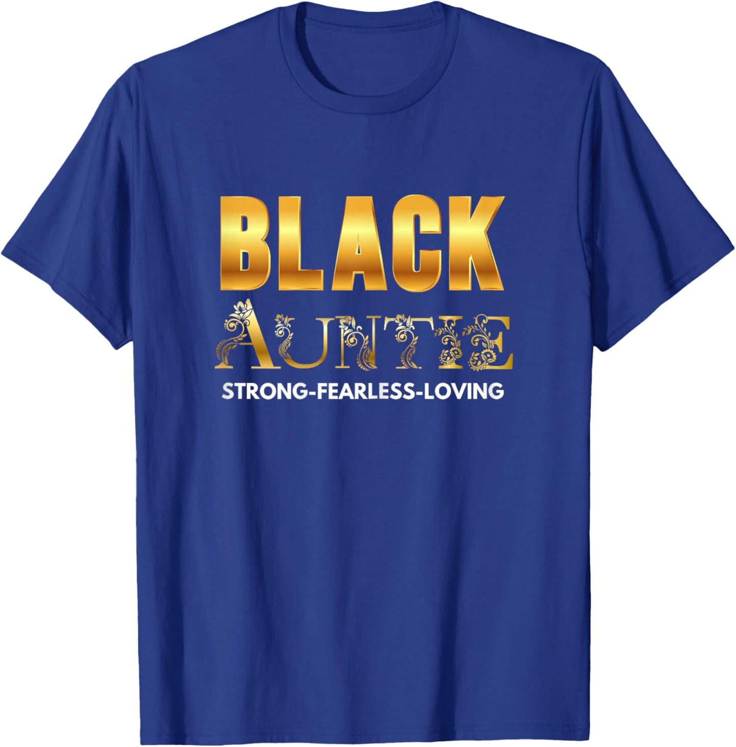 Black Auntie Aunt Afro American Centric Sister Birthday T-Shirt - T-Shirt | Royal