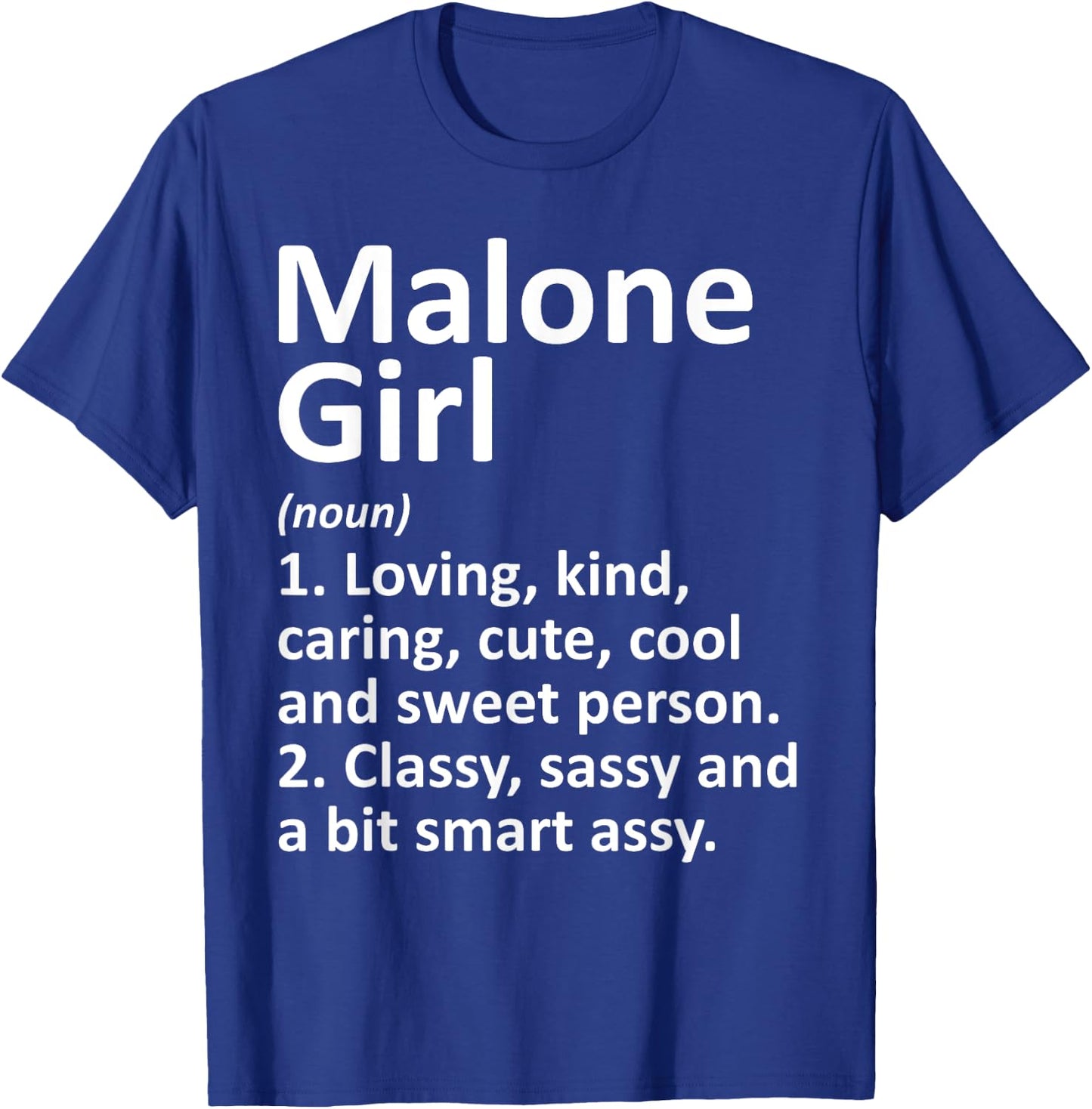 MALONE GIRL NY NEW YORK Funny City Home Roots Gift T-Shirt - T-Shirt | Royal