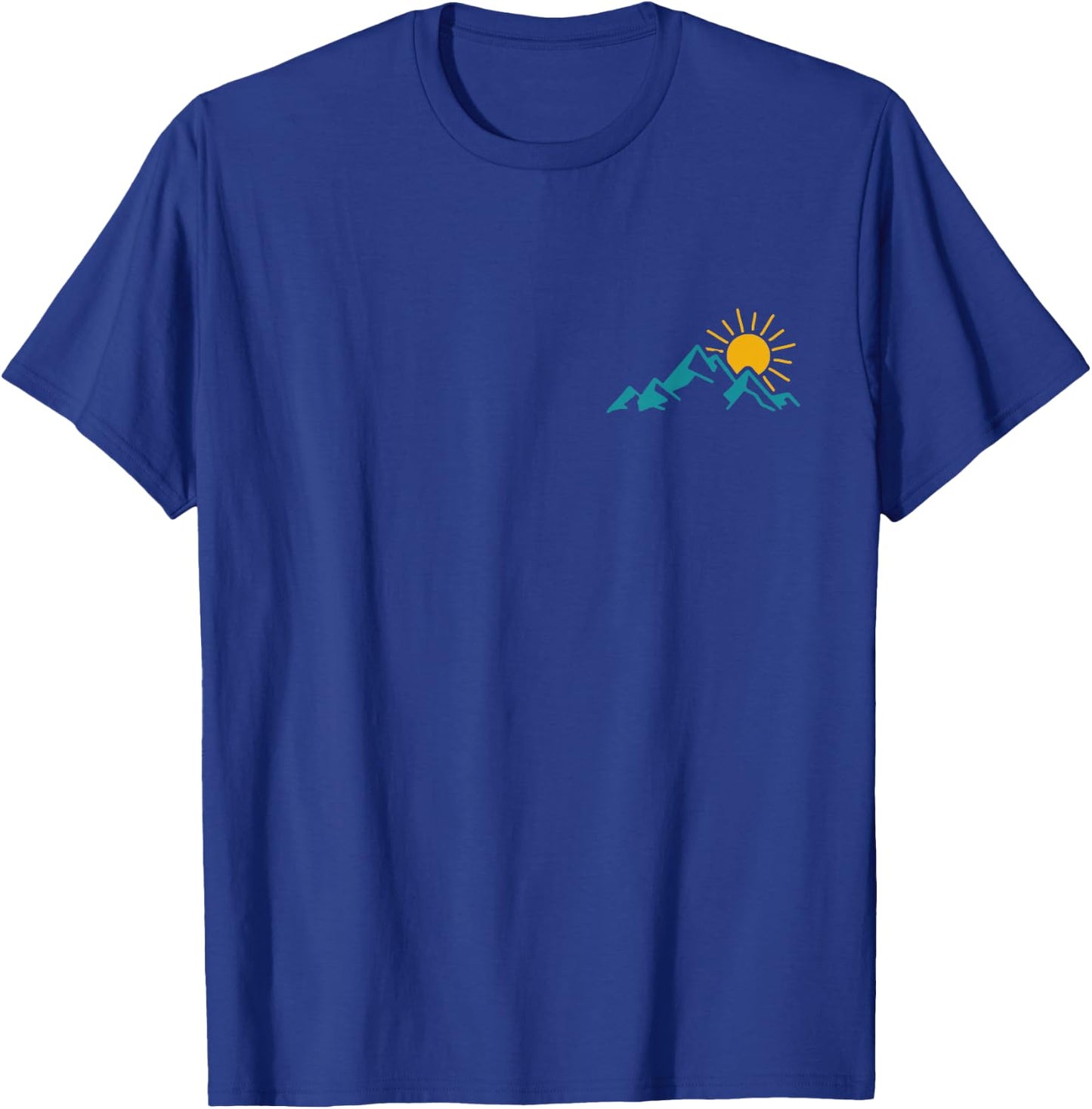 Wir Lieben Berge - Black Mountain - Adults, Outdoor Enthusiasts - - Short Sleeve - Small - - Modern Vintage - Hiking, Camping, Climbing T-Shirt - T-Shirt | Royal