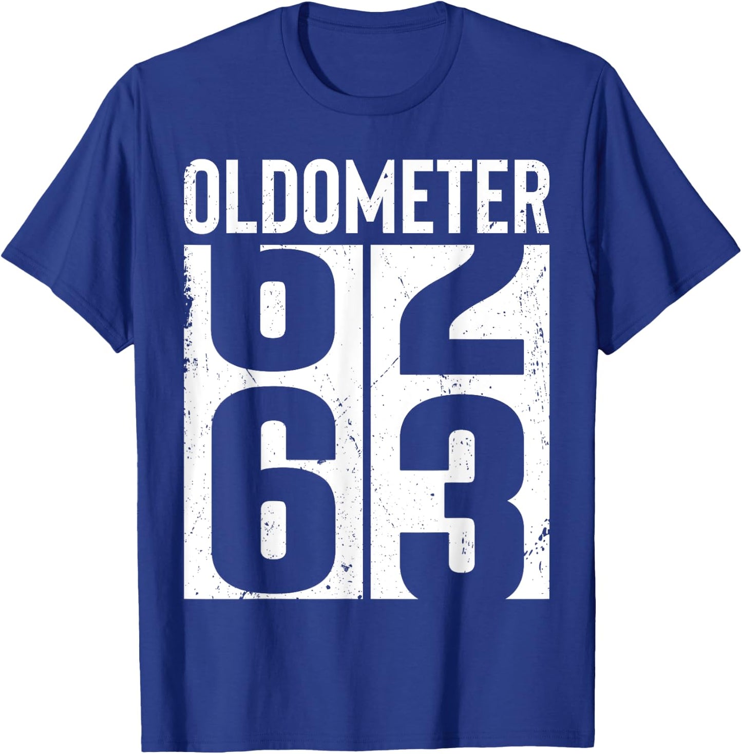 Funny 63 Years Old 63rd Birthday Odometer Oldometer Gift Men T-Shirt - T-Shirt | Royal