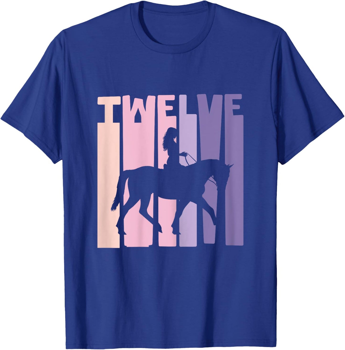 12th Birthday Gift Horse Rider Fan 12 Years Girls T-Shirt - T-Shirt | Royal
