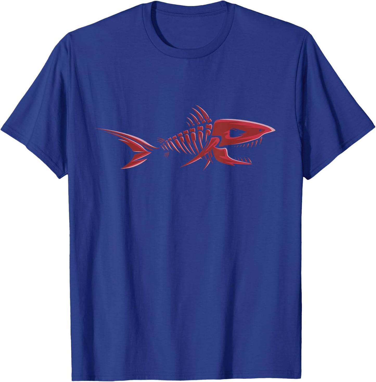 Skeleton Fish T-Shirt - T-Shirt | Royal