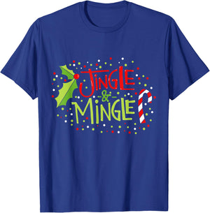 Christmas Dreamz Unlimited Jingle and Mingle Black -Adults T-Shirt - T-Shirt | Royal