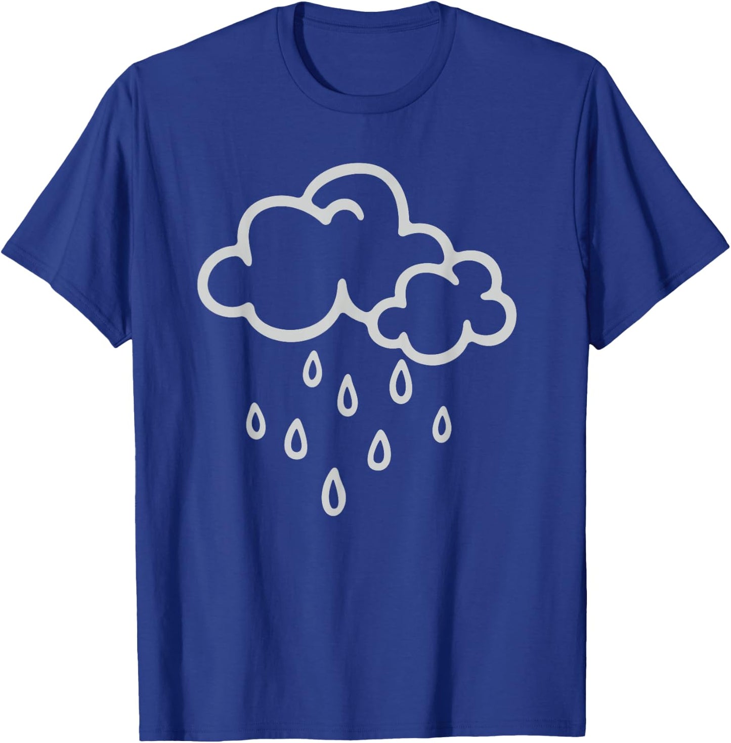 Rainy Weather Downpour Thunderstorm Rain Cloud T-Shirt - T-Shirt | Royal