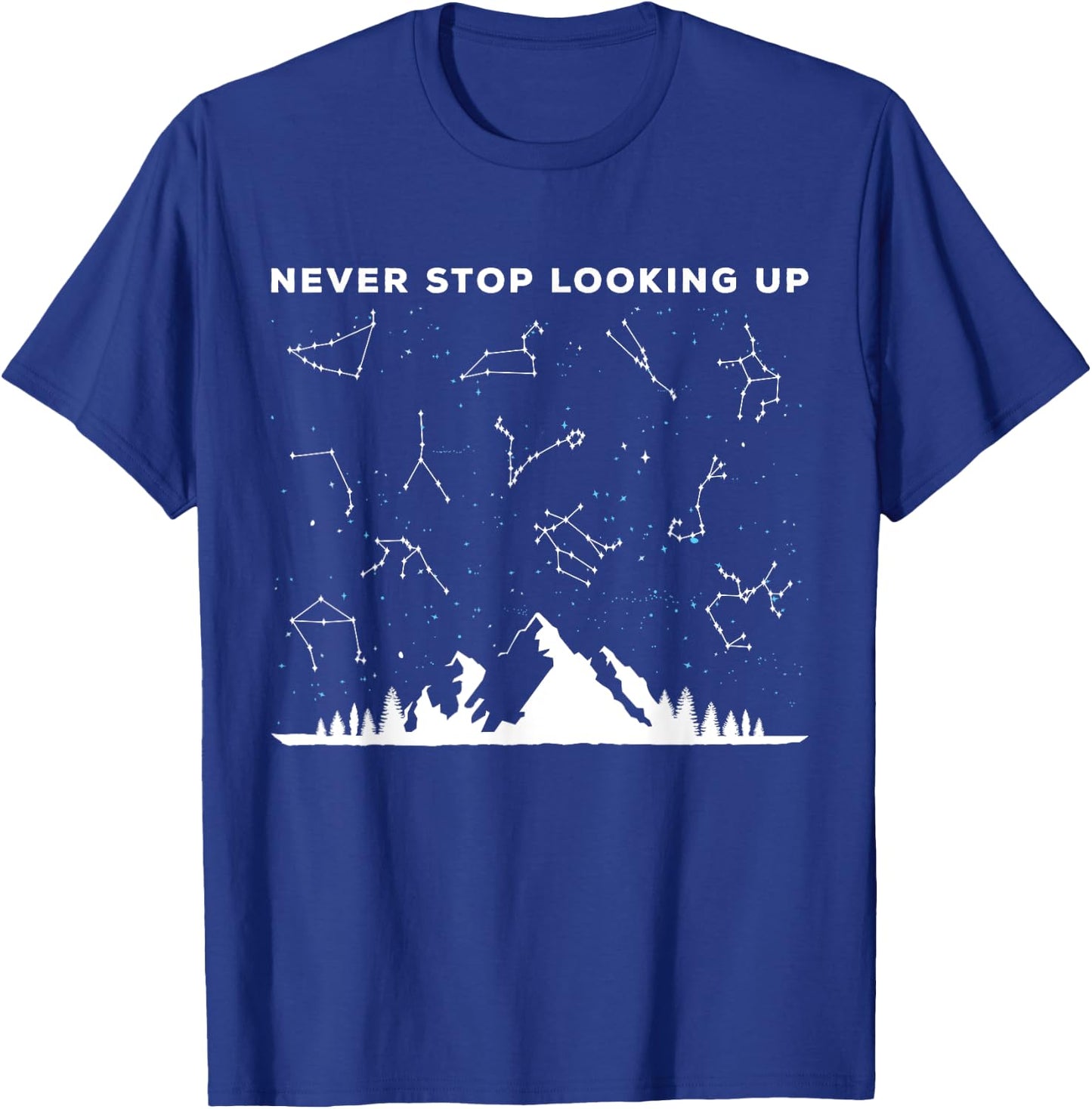 Space Nature Stars Observation - Telescope Physics T-Shirt - T-Shirt | Royal