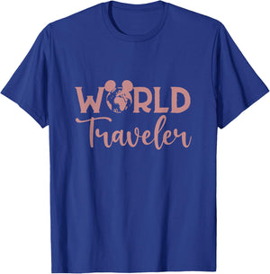 World Traveler, Vacation Trip, Travel T-Shirt - T-Shirt | Royal
