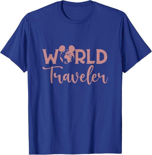 World Traveler, Vacation Trip, Travel T-Shirt - T-Shirt | Royal
