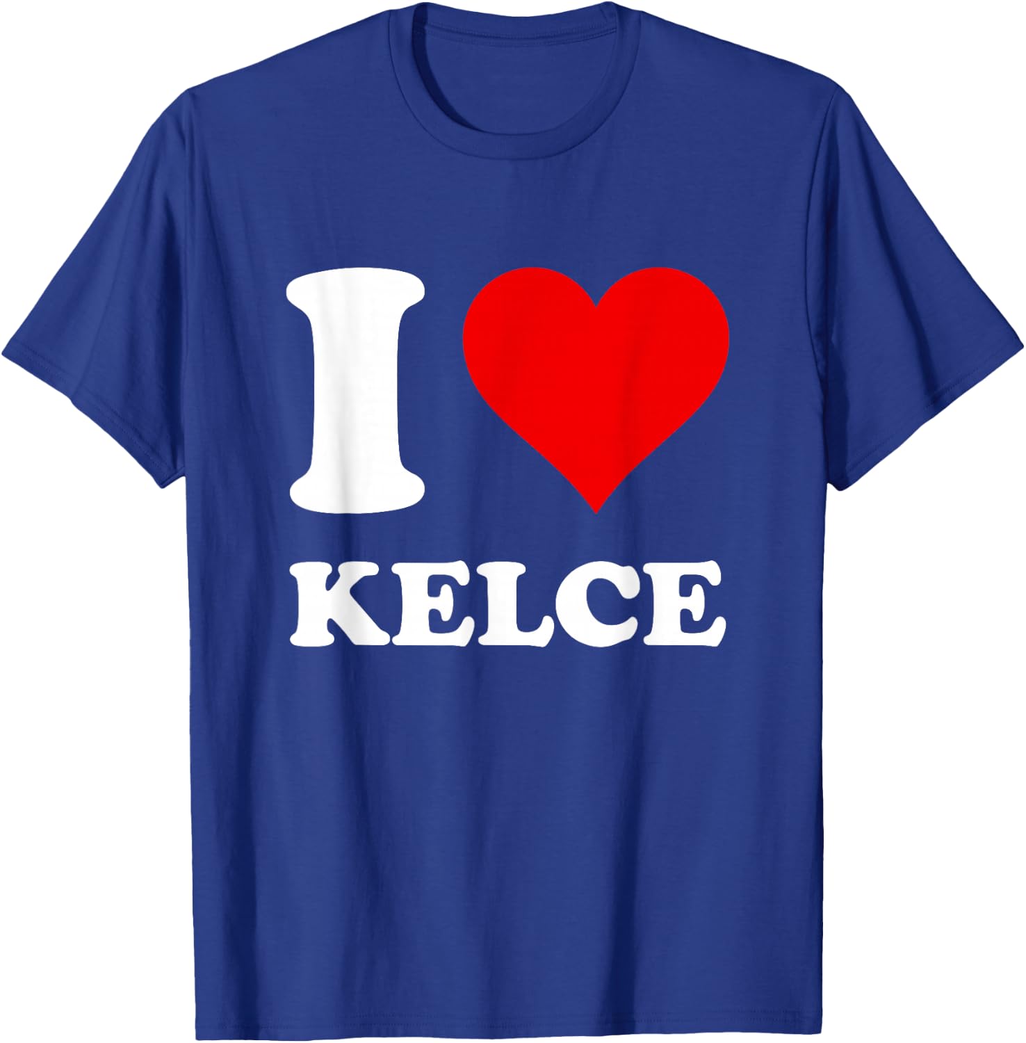 Red Heart I Love Kelce T-Shirt - T-Shirt | Royal