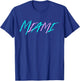 Classic 90's Teal and Pink Color Miami T-Shirt - T-Shirt | Royal