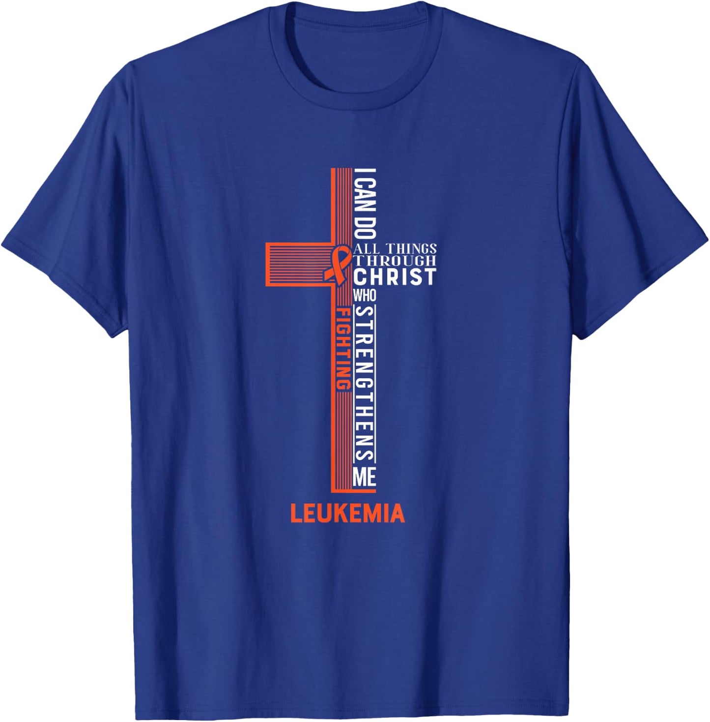 Leukemia Fight Cancer Ribbon T-Shirt - T-Shirt | Royal