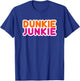 Dunkie Junkie - Funny Coffee Lover Gift T-Shirt - T-Shirt | Royal