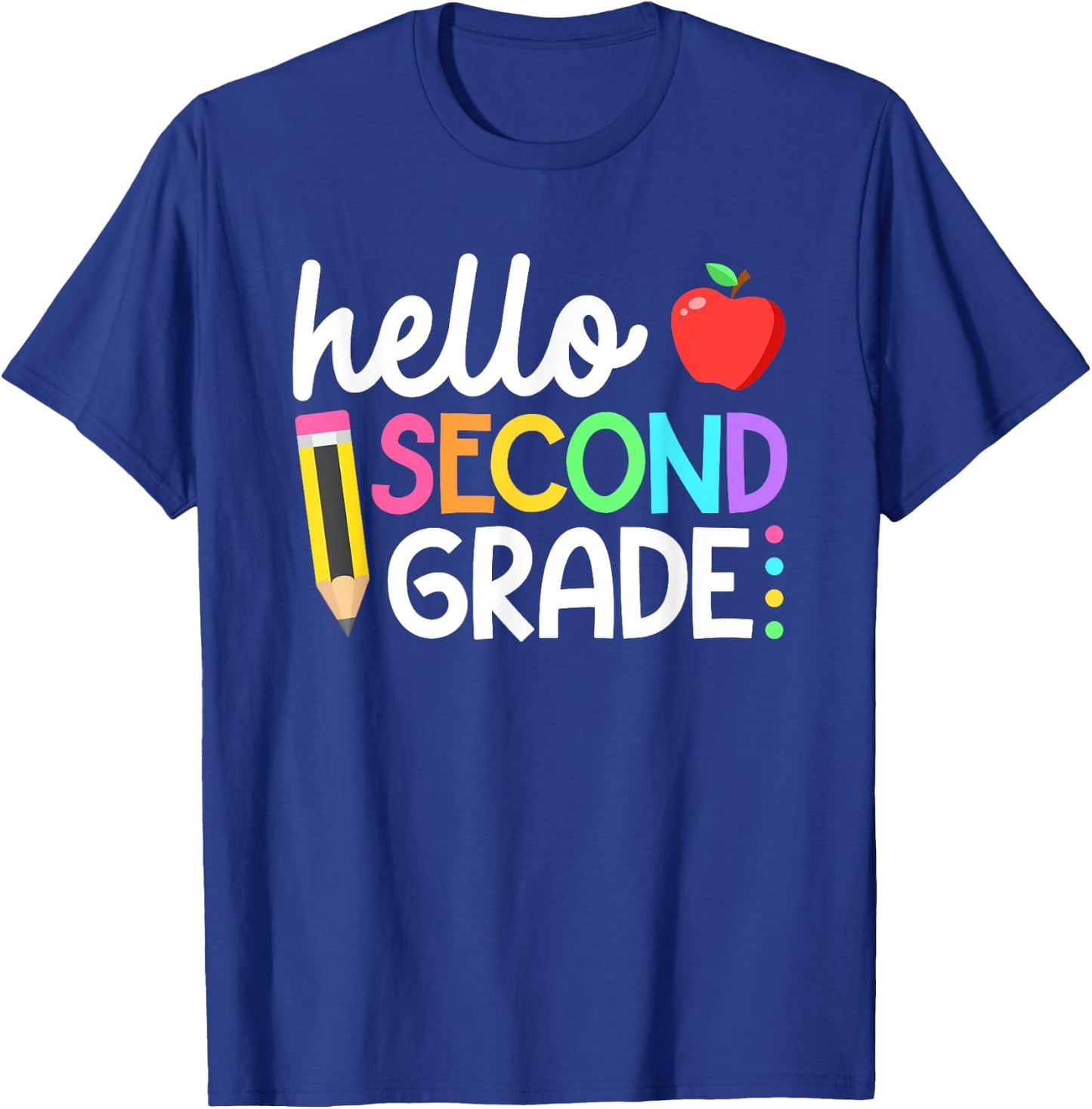 Hello Second Grade Team 2nd Grade Back to School Teacher Kid T-Shirt - T-Shirt | Royal