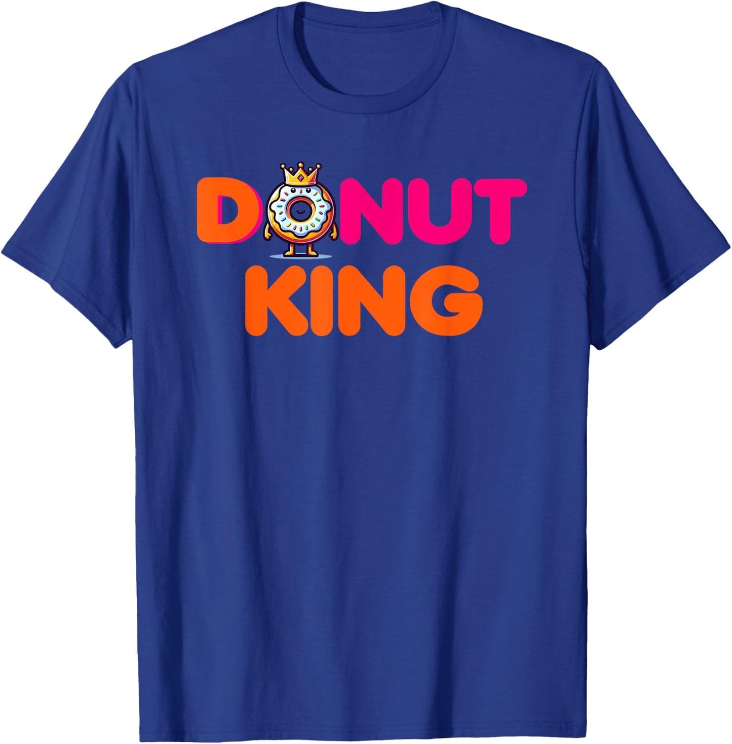Funny Doughnut King T-Shirt - T-Shirt | Royal