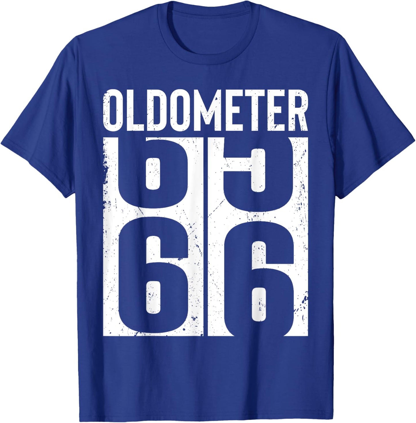 Funny 66 Years Old 66th Birthday Odometer Oldometer Gift Men T-Shirt - T-Shirt | Royal