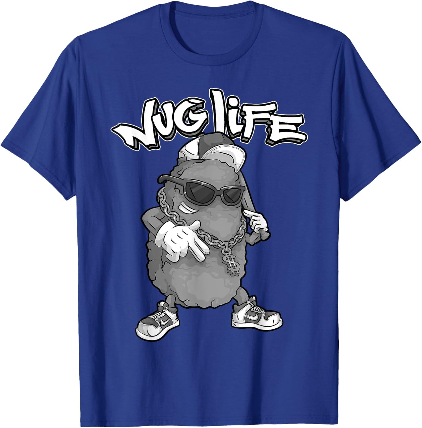 Funny Nug Life Gift | Cute Chicken Nuggets Lover Men Women T-Shirt - T-Shirt | Royal