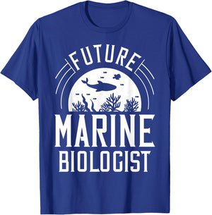 Future Marine Biologist Gift Biology Ocean Life T-Shirt - T-Shirt | Royal