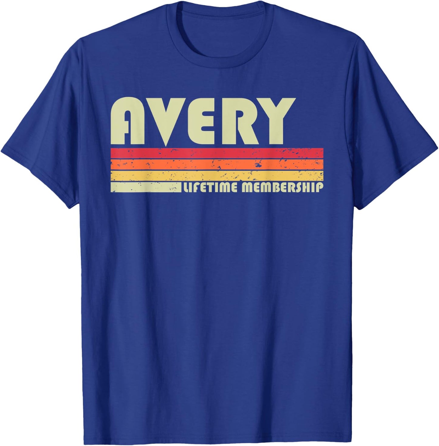 AVERY Surname Funny Retro Vintage 80s 90s Birthday Reunion T-Shirt - T-Shirt | Royal