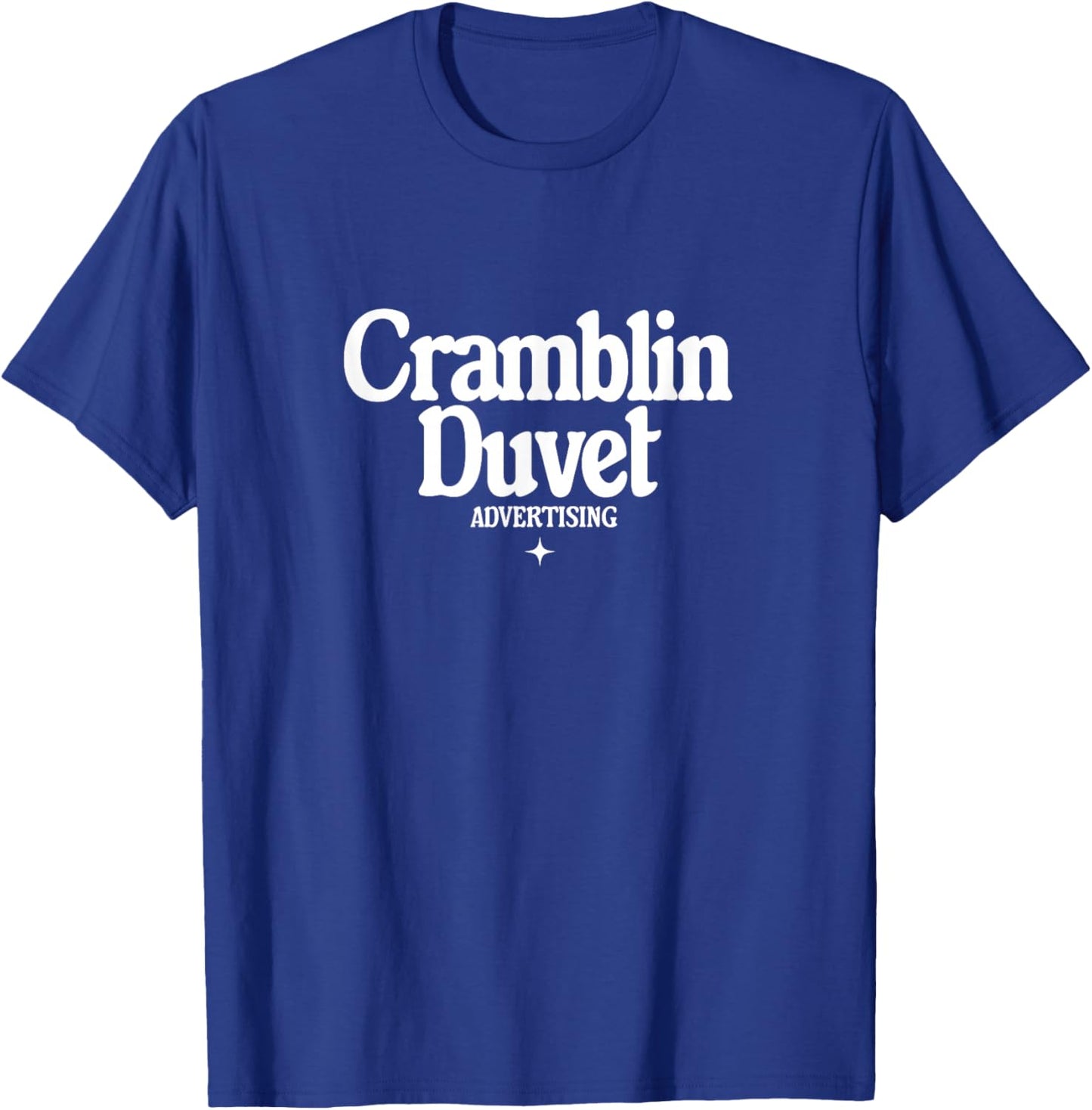 Cramblin Duvet Advertising - retro ad agency logo T-Shirt - T-Shirt | Royal