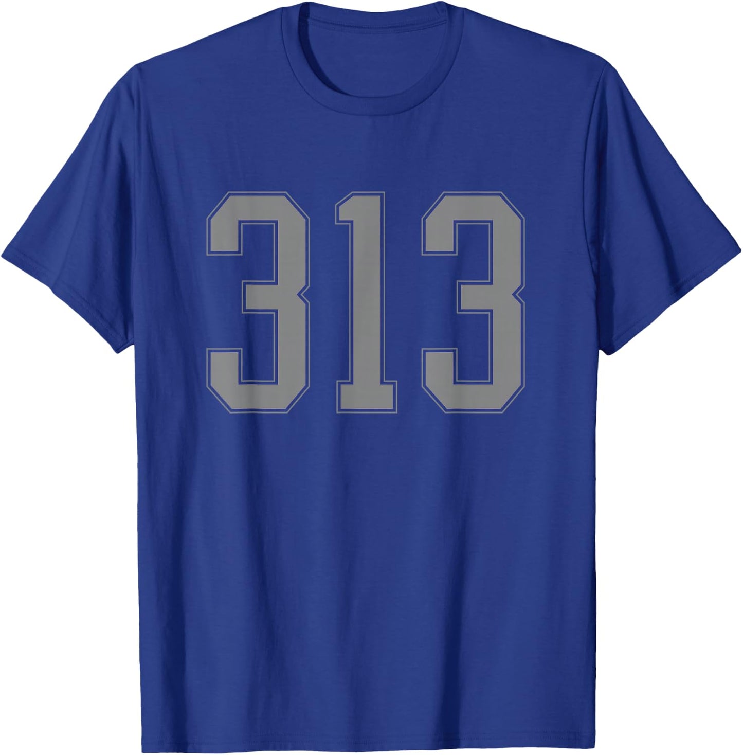 Detroit 313 Area Code Motor City T-Shirt - T-Shirt | Royal