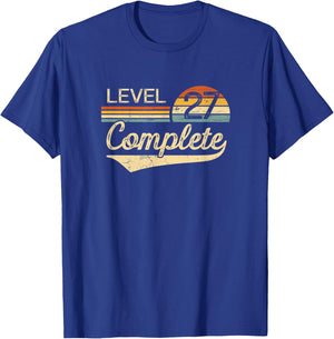 Level 27 Complete Vintage 27th Wedding Anniversary T-Shirt - T-Shirt | Royal