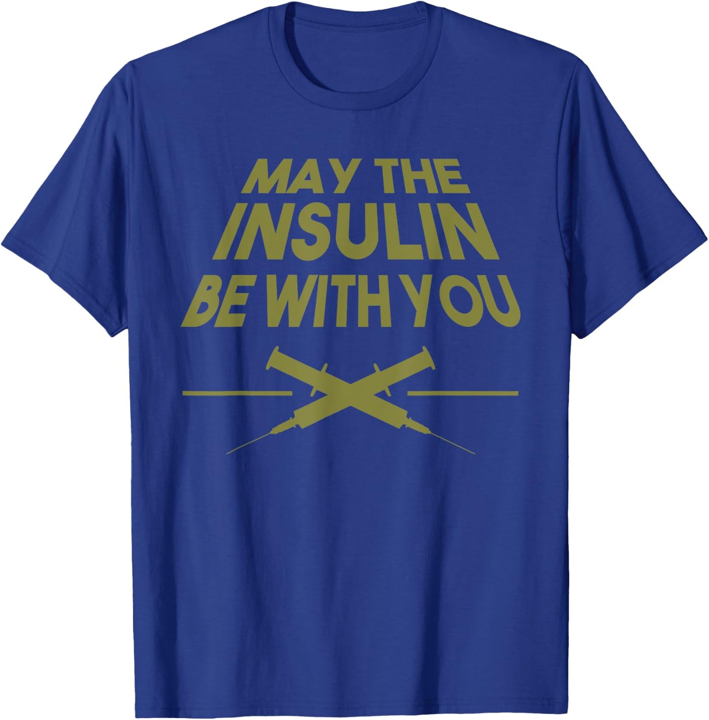 Funny Type 1 Diabetes Gift Diabetic Men Women Kids Children T-Shirt - T-Shirt | Royal