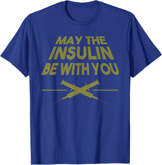 Funny Type 1 Diabetes Gift Diabetic Men Women Kids Children T-Shirt - T-Shirt | Royal