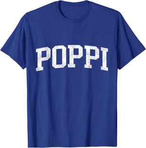 Poppi Classic Bold Font Poppi Birthday Gift T-Shirt - T-Shirt | Royal