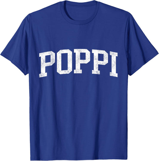 Poppi Classic Bold Font Poppi Birthday Gift T-Shirt - T-Shirt | Royal