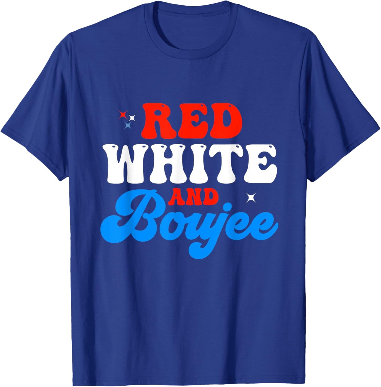 Retro Groovy Cute Red White And Boujee 4th Of July T-Shirt - T-Shirt | Royal