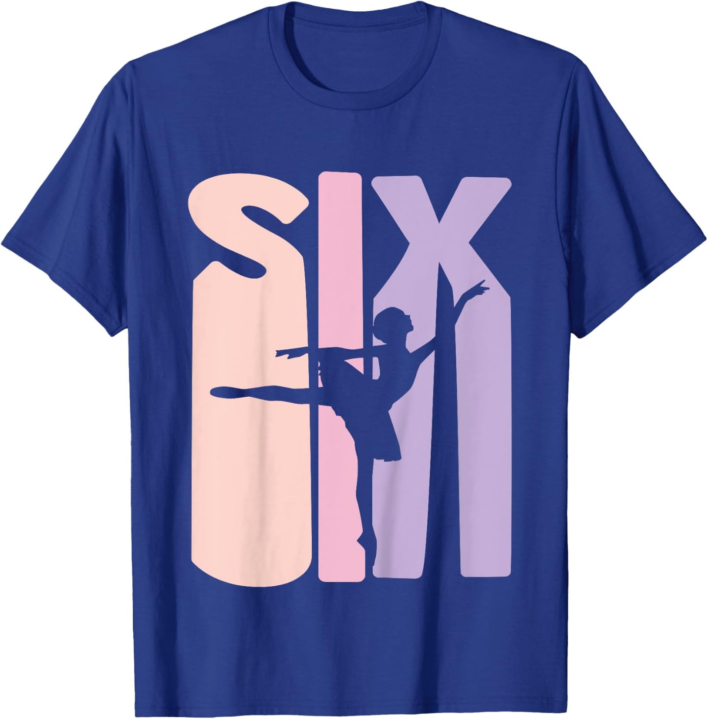 6th Birthday Gift Ballet Dancer 6 Years old Ballerina Girl T-Shirt - T-Shirt | Royal