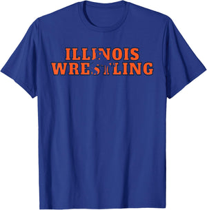 Illinois Wrestling Team Freestyle Wrestler Gear Gift T-Shirt - T-Shirt | Royal