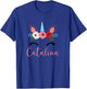 Cute Catalina Magical Floral Unicorn For Girls T-Shirt - T-Shirt | Royal