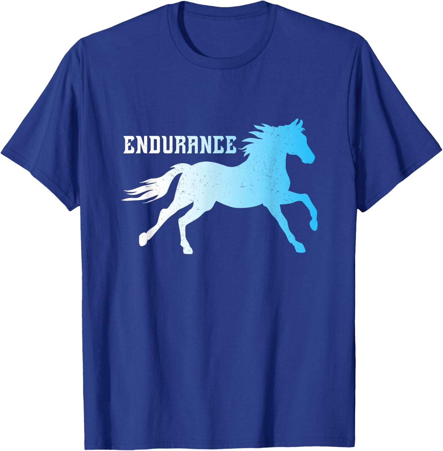 Retro, Endurance, Running Horse T-Shirt - T-Shirt | Royal