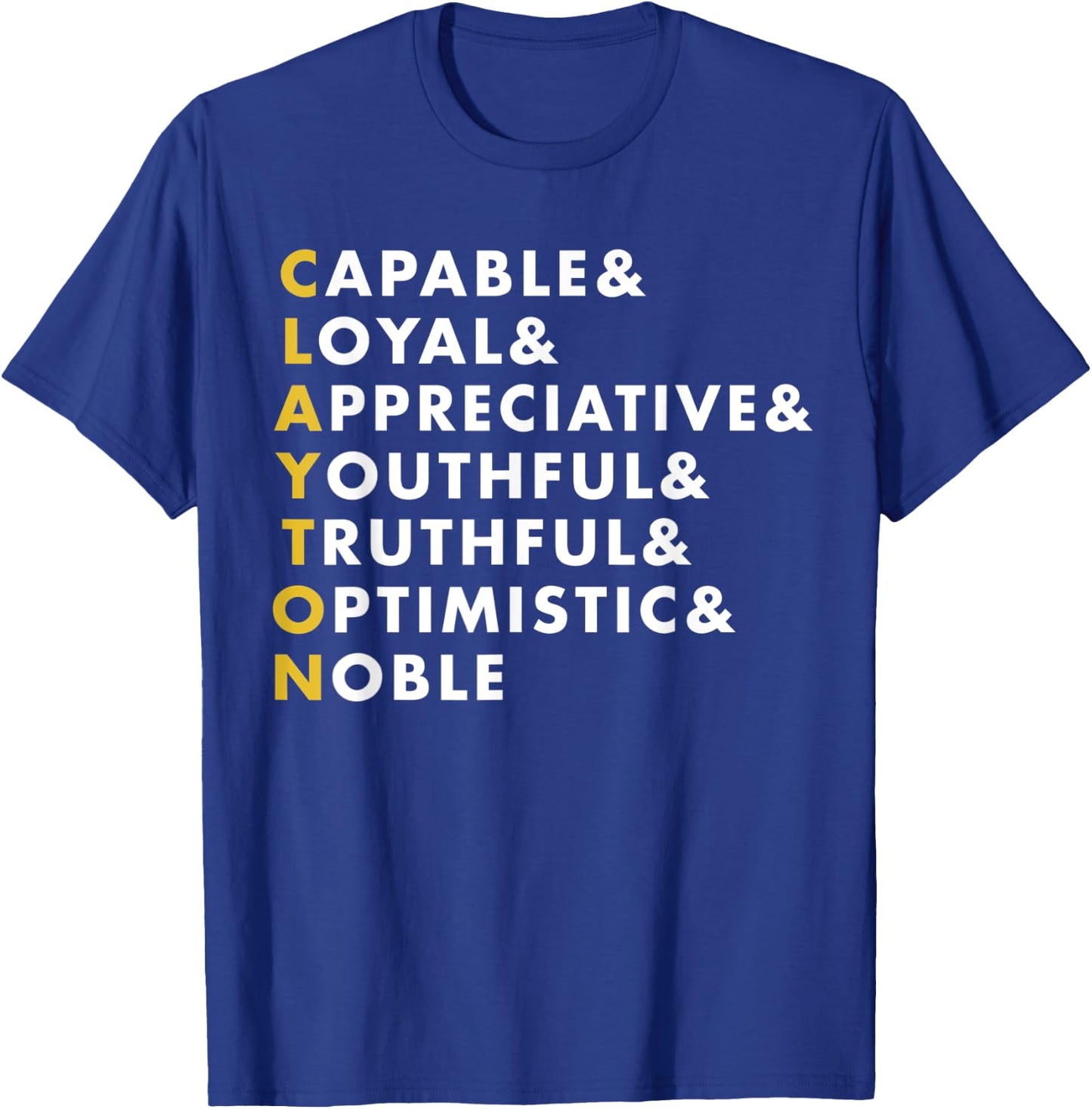 Clayton Shirt Personalized Name Gift T-Shirt - T-Shirt | Royal