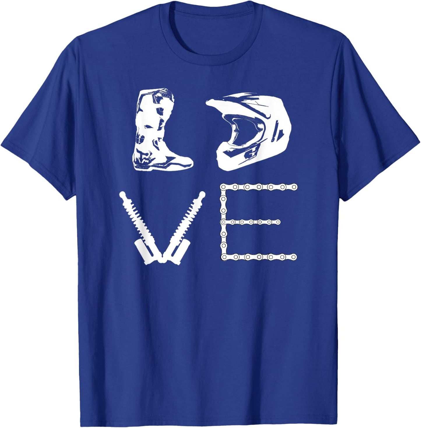 DIRT BIKE LOVE Bike | Motocross Enduro T-Shirt - T-Shirt | Royal