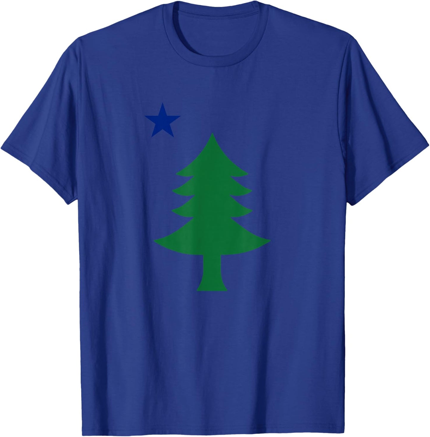 Maine Pine Tree State Flag Vintage USA America Souvenir T-Shirt - T-Shirt | Royal