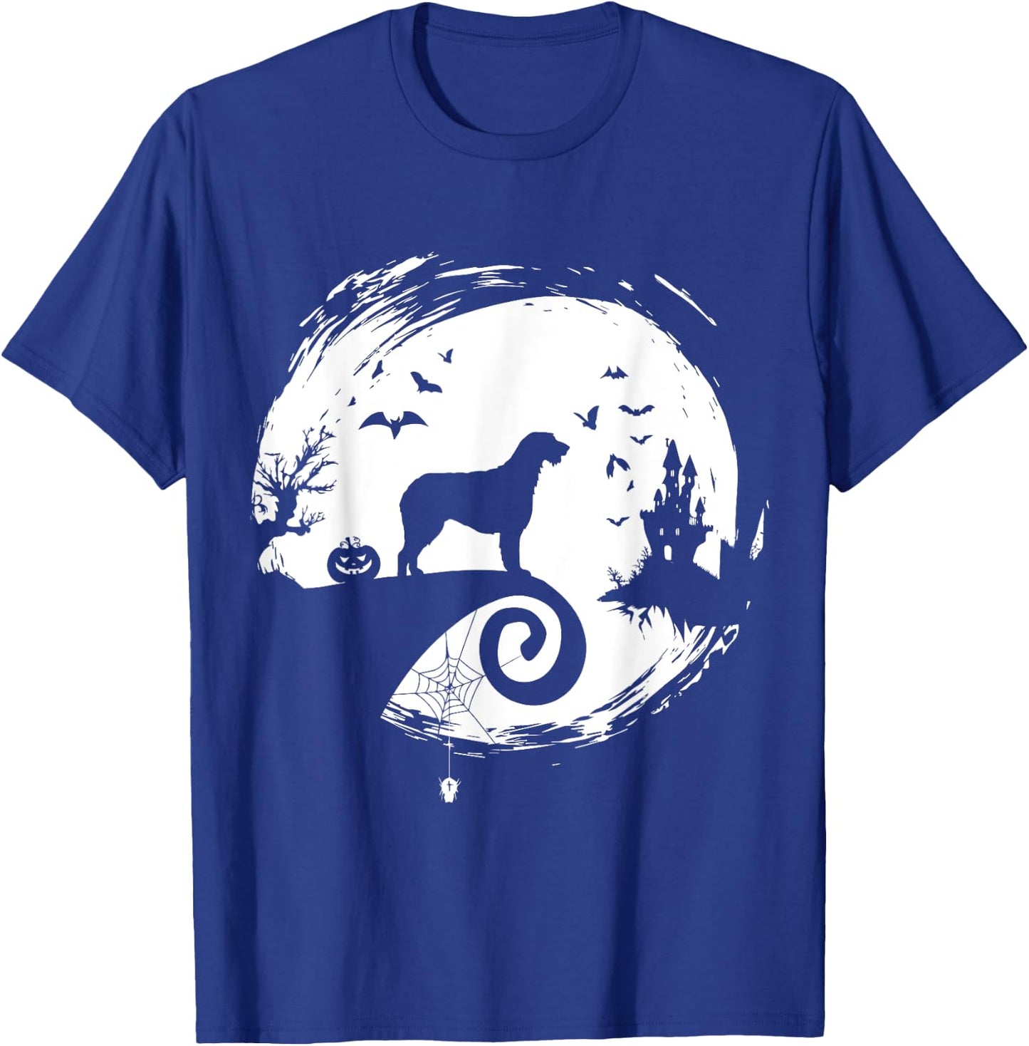 Irish Wolfhound Halloween Costume Moon Silhouette Creepy T-Shirt - T-Shirt | Royal