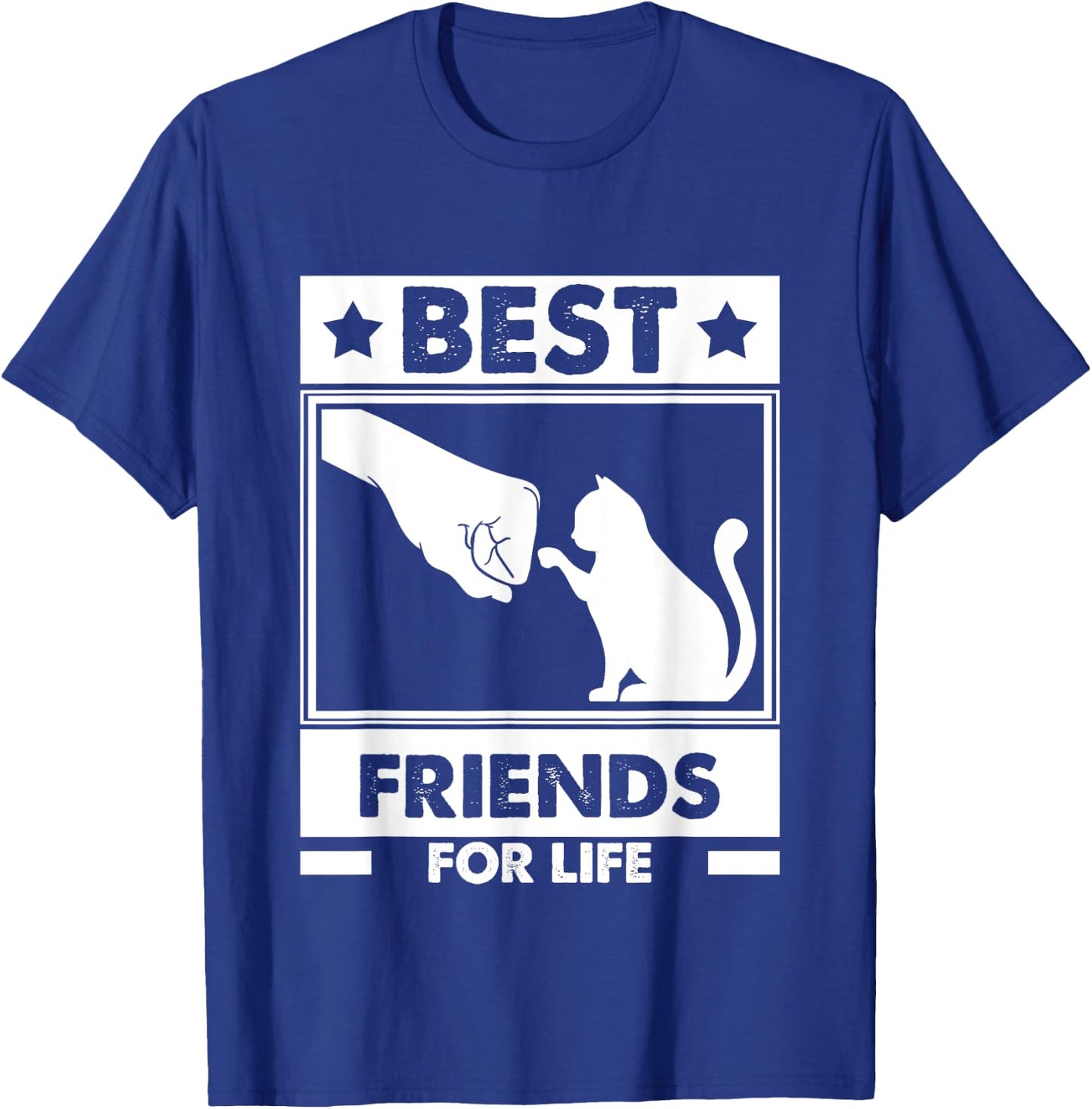 Cats Best Friends For Life Cat Best Friend Cat Women Girls Kids T-Shirt - T-Shirt | Royal