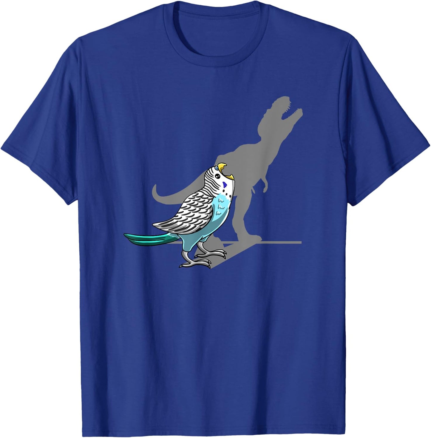 T-Rex Budgerigar Shadow Budgie Parakeet Pet Bird Lover Gift T-Shirt - T-Shirt | Royal