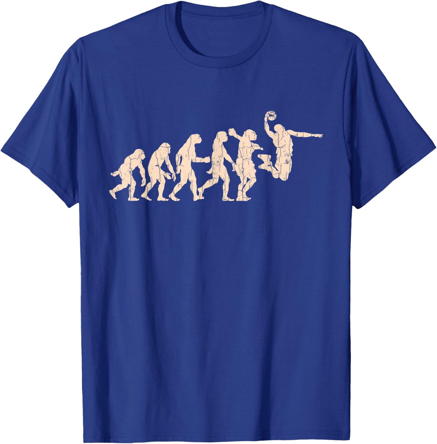 Vintage Retro Basketball-Player Evolution Gift Basketball T-Shirt - T-Shirt | Royal