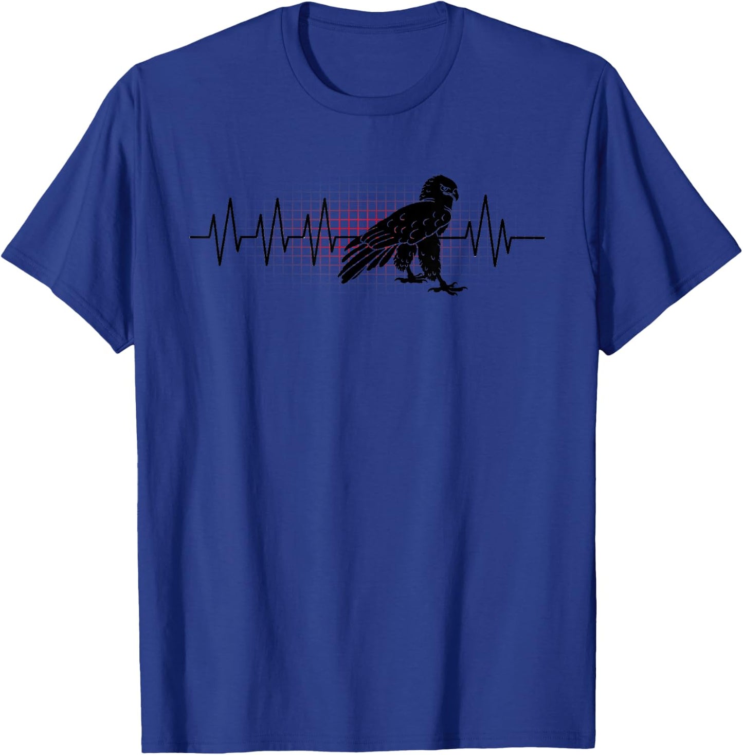 Red Tail Hawk Heartbeat Funny Birdwatcher Birding Buteo Gift T-Shirt - T-Shirt | Royal