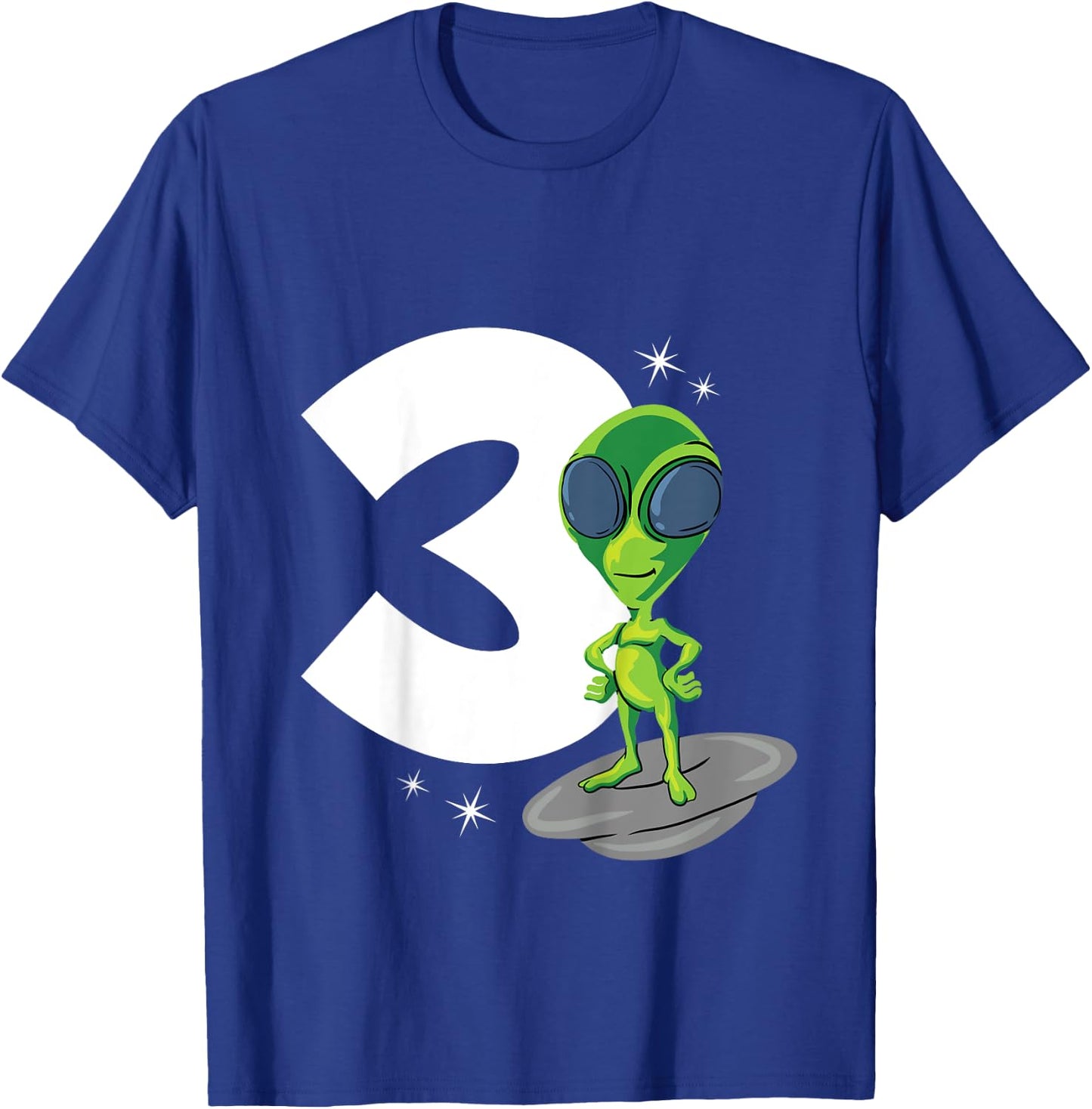Kids 3 Years Old Boy Alien 3rd Birthday T-Shirt - T-Shirt | Royal
