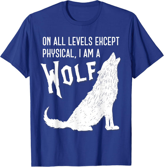 I’m A Wolf Funny Werewolf Furry Meme Joke Novelty Nerd Gift T-Shirt - T-Shirt | Royal