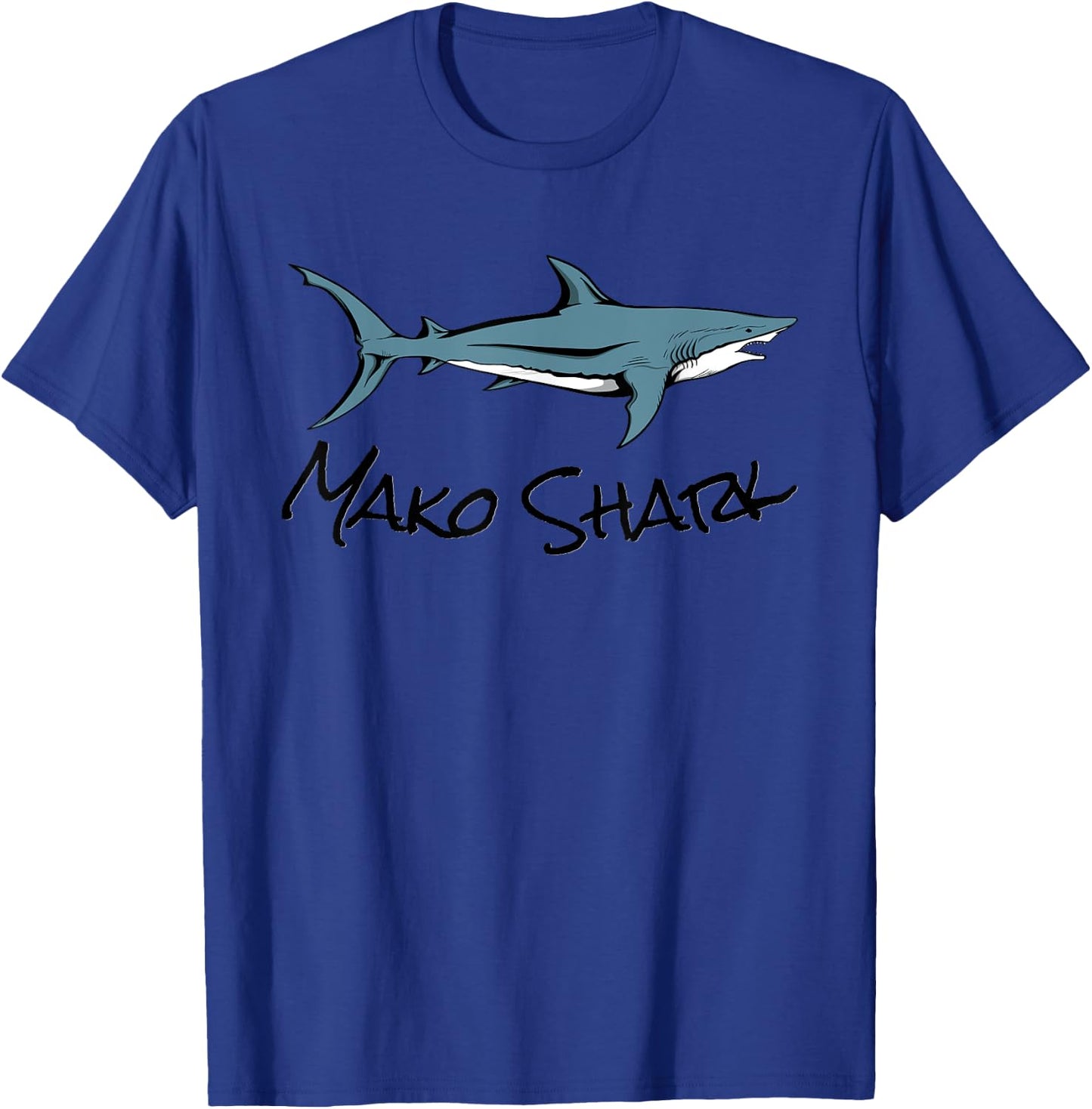 Mako Shark Graphic Cool Shark T-Shirt - T-Shirt | Royal