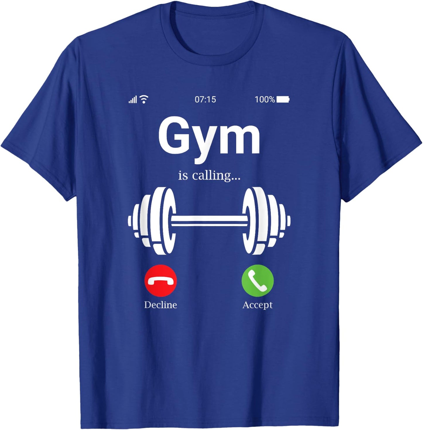 Gym is calling shirt, "Das Gymstudio nennennt shirt, funny T-Shirt - T-Shirt | Royal