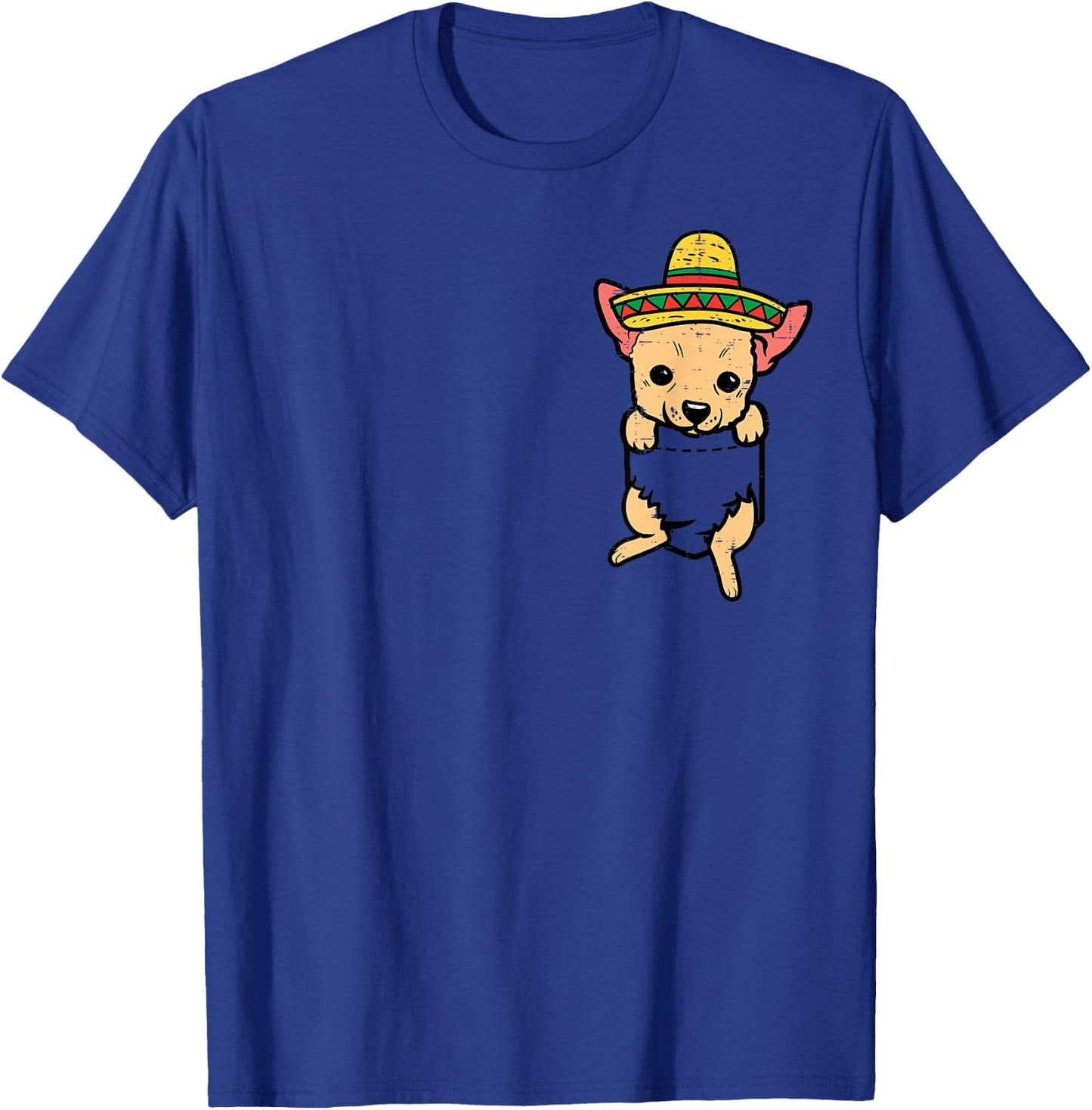 Mexican Chihuahua Feet Sombrero Cinco De Mayo Chiwawa Dog T-Shirt - T-Shirt | Royal