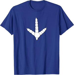 Wild Turkey Footprint Long Beard Tom Gobbler Track T-Shirt - T-Shirt | Royal