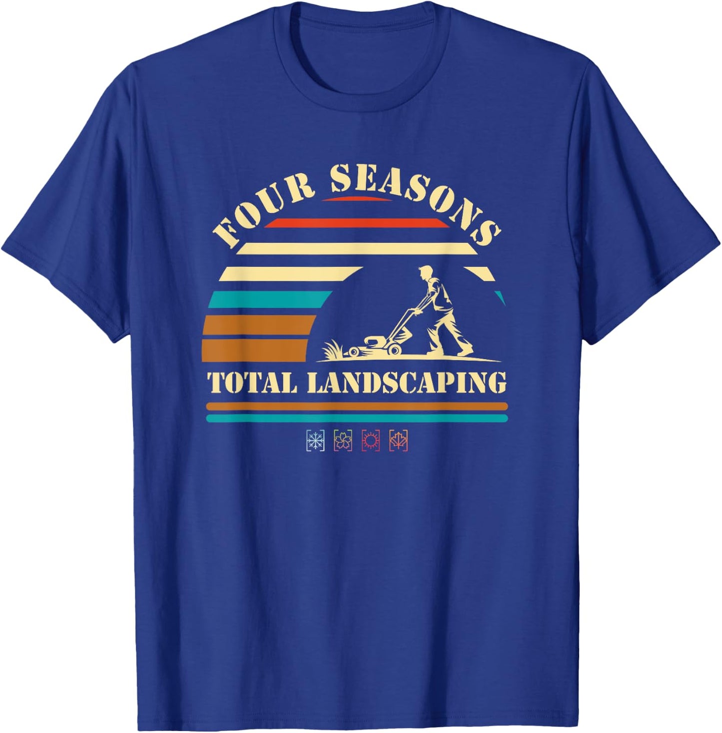 Four Seasons Total Landscaping Sunset Vintage T-Shirt - T-Shirt | Royal