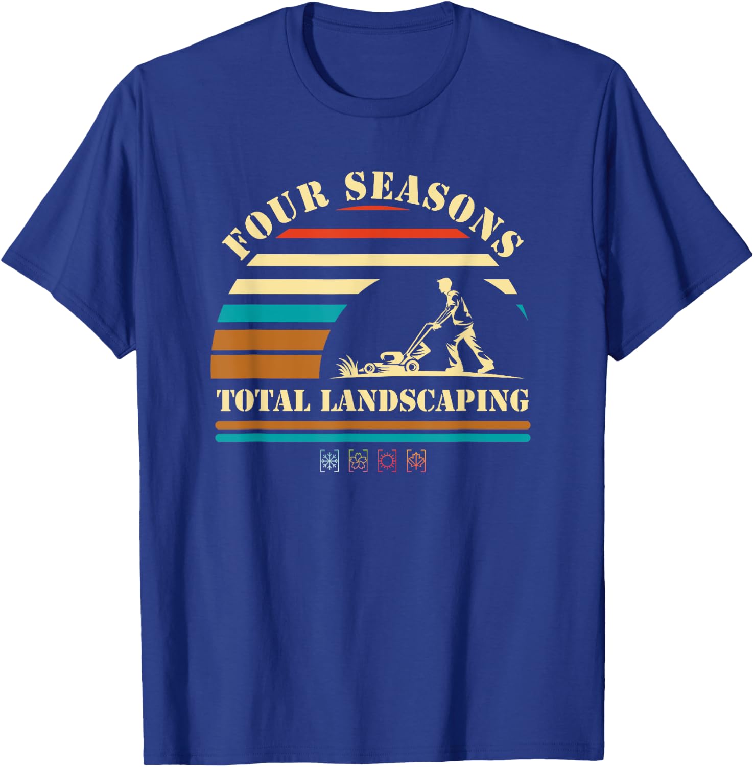 Four Seasons Total Landscaping Sunset Vintage T-Shirt - T-Shirt | Royal